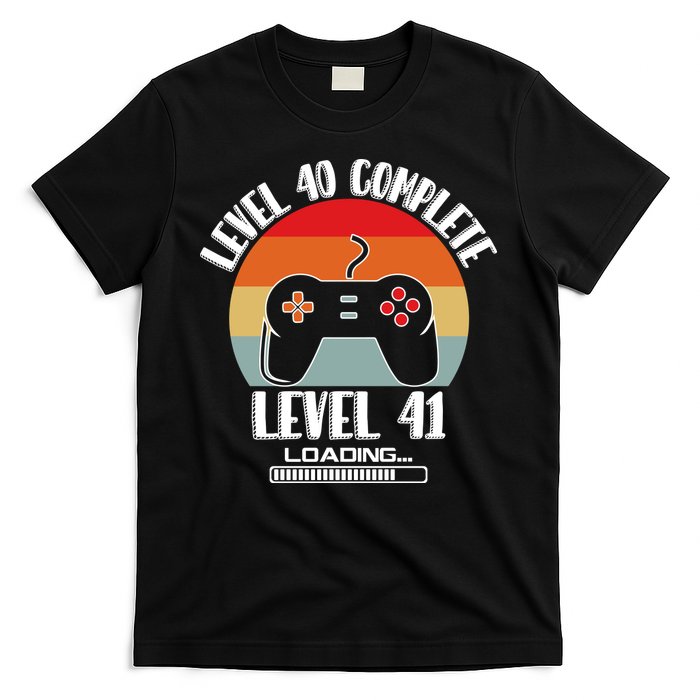Level 40 Complete Level 41 Loading Vintage Birthday Video Game T-Shirt