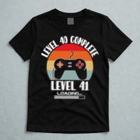 Level 40 Complete Level 41 Loading Vintage Birthday Video Game T-Shirt