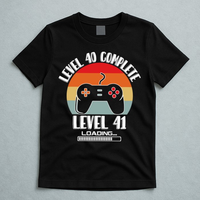 Level 40 Complete Level 41 Loading Vintage Birthday Video Game T-Shirt