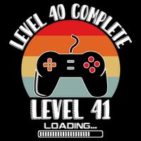 Level 40 Complete Level 41 Loading Vintage Birthday Video Game Backpack