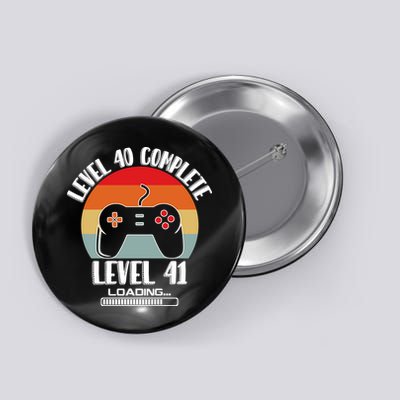 Level 40 Complete Level 41 Loading Vintage Birthday Video Game Button