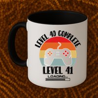 Level 40 Complete Level 41 Loading Vintage Birthday Video Game Mug