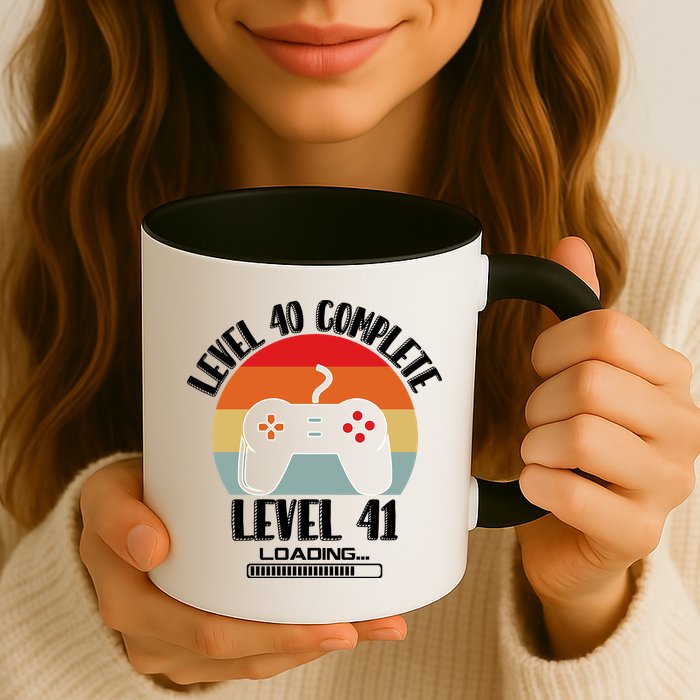Level 40 Complete Level 41 Loading Vintage Birthday Video Game Mug