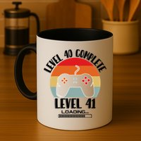 Level 40 Complete Level 41 Loading Vintage Birthday Video Game Mug