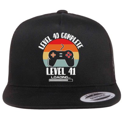 Level 40 Complete Level 41 Loading Vintage Birthday Video Game Flatbill Hat