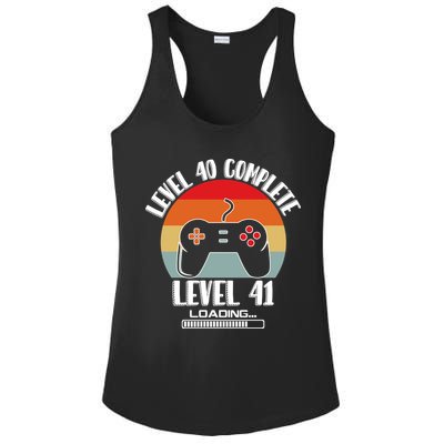 Level 40 Complete Level 41 Loading Vintage Birthday Video Game Ladies PosiCharge Competitor Racerback Tank