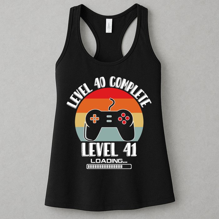 Level 40 Complete Level 41 Loading Vintage Birthday Video Game Womens Tank Top