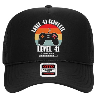 Level 40 Complete Level 41 Loading Vintage Birthday Video Game Trucker Hat