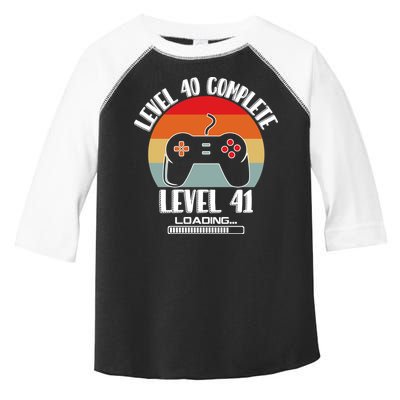 Level 40 Complete Level 41 Loading Vintage Birthday Video Game Toddler Fine Jersey T-Shirt