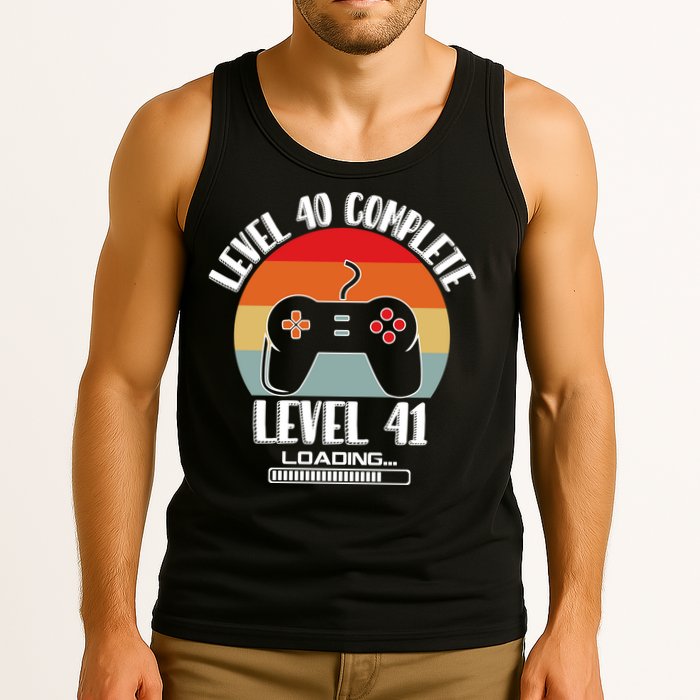 Level 40 Complete Level 41 Loading Vintage Birthday Video Game Tank Top