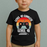 Level 40 Complete Level 41 Loading Vintage Birthday Video Game Toddler T-Shirt