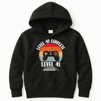 Level 40 Complete Level 41 Loading Vintage Birthday Video Game Kids Hoodie