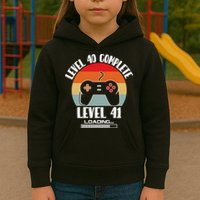 Level 40 Complete Level 41 Loading Vintage Birthday Video Game Kids Hoodie
