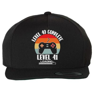 Level 40 Complete Level 41 Loading Vintage Birthday Video Game Wool Snapback Cap