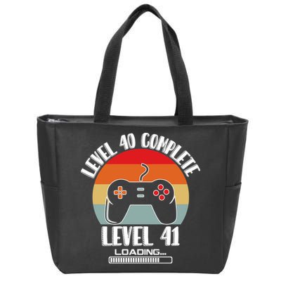 Level 40 Complete Level 41 Loading Vintage Birthday Video Game Zip Tote Bag