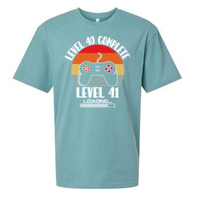 Level 40 Complete Level 41 Loading Vintage Birthday Video Game Sueded Cloud Jersey T-Shirt