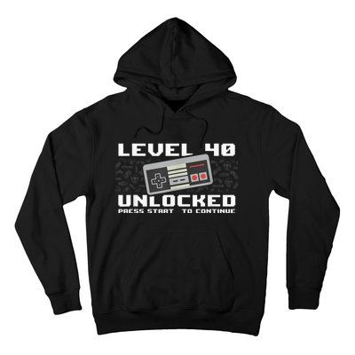 Level 40 Complete 1981 Gamer 40th Birthday Hoodie