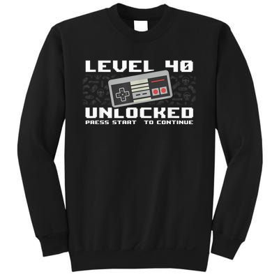 Level 40 Complete 1981 Gamer 40th Birthday Sweatshirt