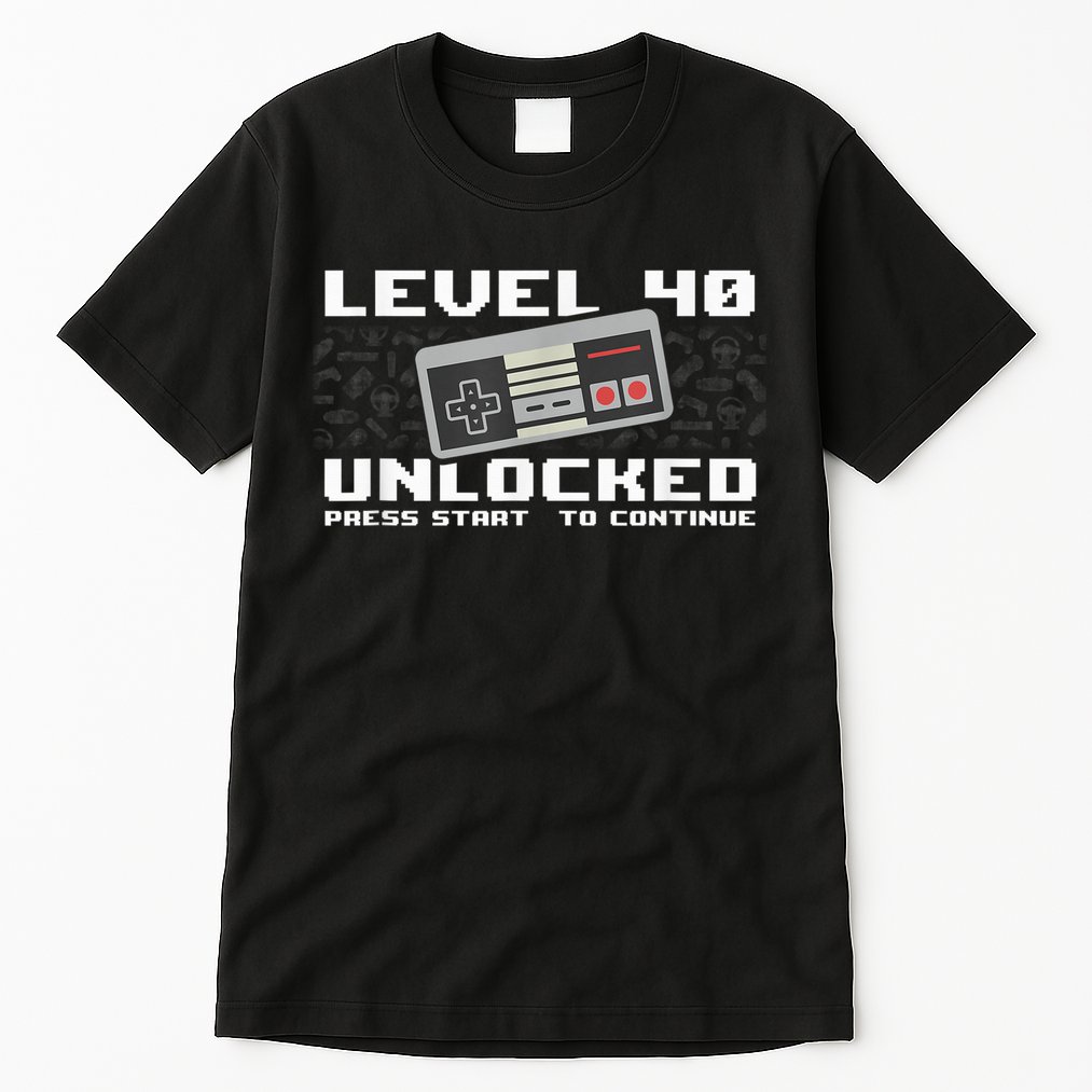 Level 40 Complete 1981 Gamer 40th Birthday Tall T-Shirt