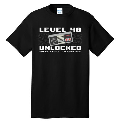 Level 40 Complete 1981 Gamer 40th Birthday Tall T-Shirt