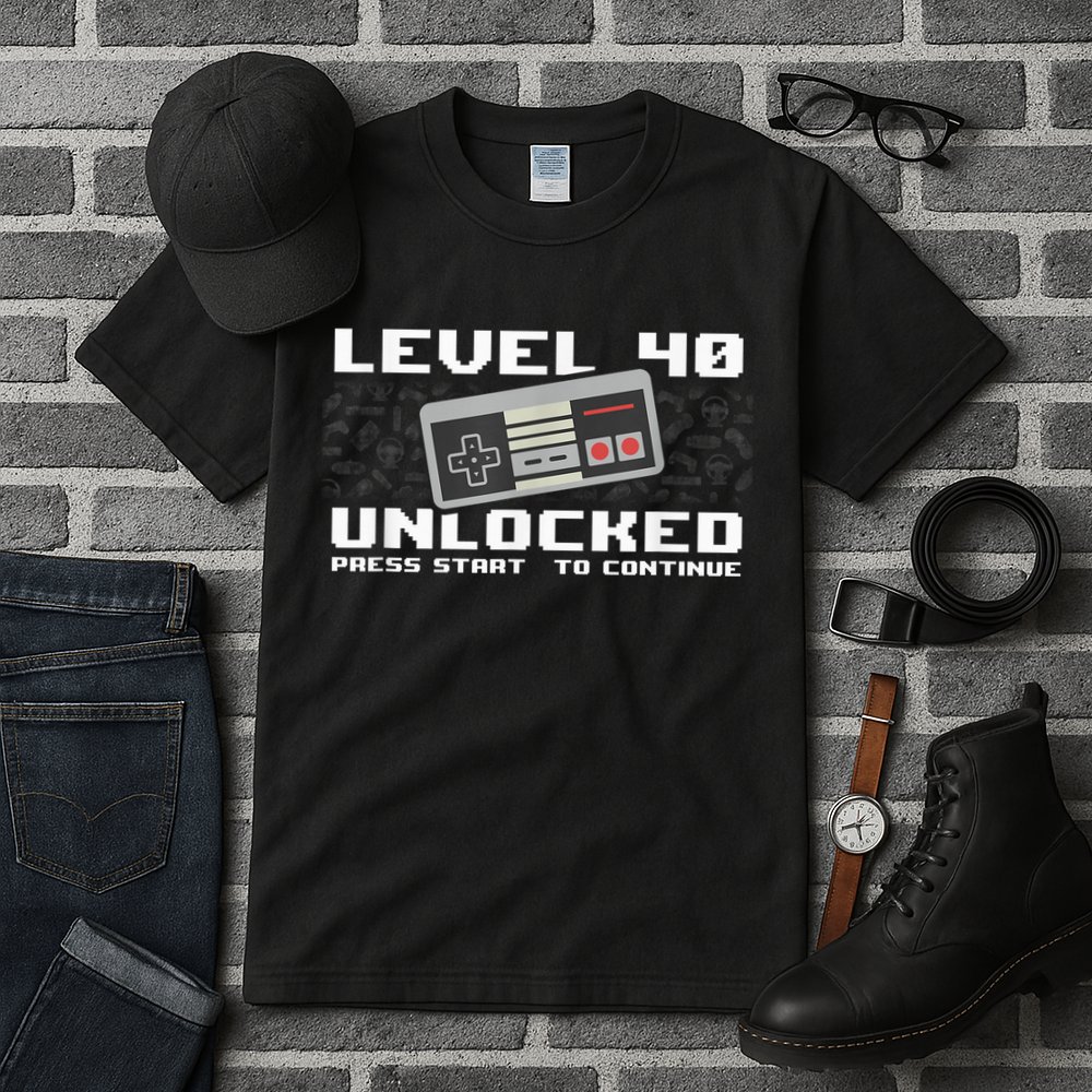 Level 40 Complete 1981 Gamer 40th Birthday Tall T-Shirt