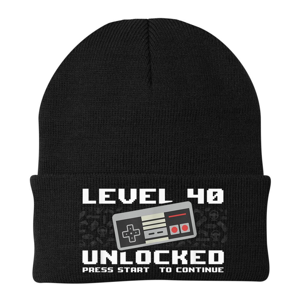 Level 40 Complete 1981 Gamer 40th Birthday Beanie