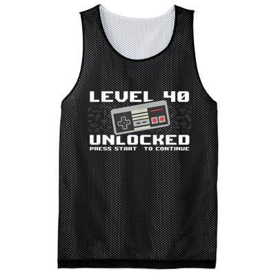 Level 40 Complete 1981 Gamer 40th Birthday Mesh Reversible Basketball Jersey Tank