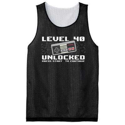 Level 40 Complete 1981 Gamer 40th Birthday Mesh Reversible Basketball Jersey Tank