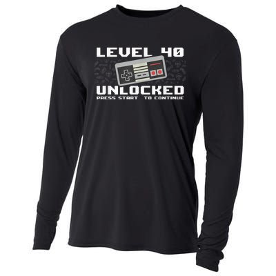 Level 40 Complete 1981 Gamer 40th Birthday Cooling Performance Long Sleeve Crew