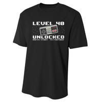 Level 40 Complete 1981 Gamer 40th Birthday Performance Sprint T-Shirt