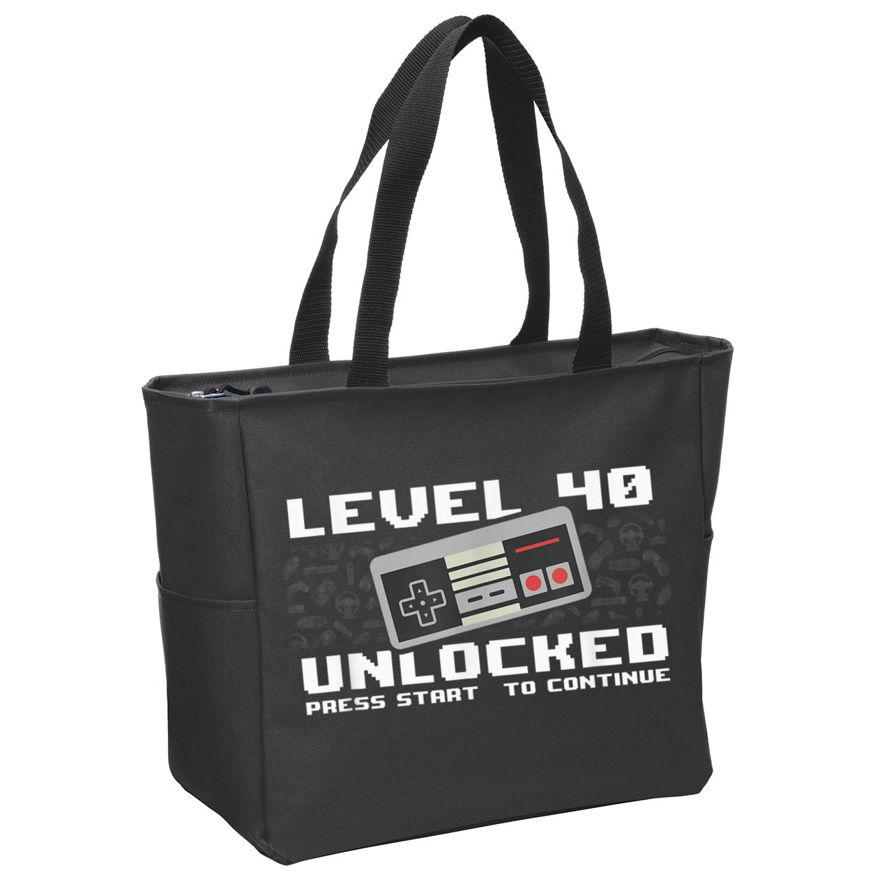 Level 40 Complete 1981 Gamer 40th Birthday Zip Tote Bag