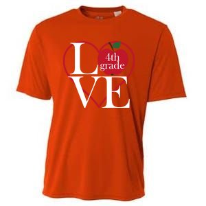 Love 4Th Grade Teacher Gift Cooling Performance Crew T-Shirt