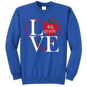 Love 4Th Grade Teacher Gift Sweatshirt