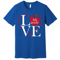 Love 4Th Grade Teacher Gift Premium T-Shirt