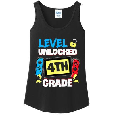 Level 4th Grade Unlocked Back To School First Day Ladies Essential Tank