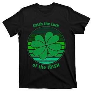 Lucky 4 Leaf Clover Sunset Saint Patrick's Day T-Shirt