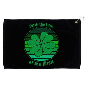 Lucky 4 Leaf Clover Sunset Saint Patrick's Day Grommeted Golf Towel