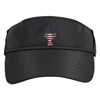 Lobster 4th Of July American Flag Sea Ocean Lover Patriotic Adult Drive Performance Visor