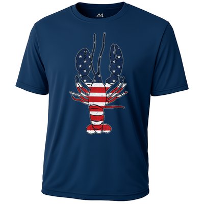 Lobster 4th Of July American Flag Sea Ocean Lover Patriotic Performance Shirt