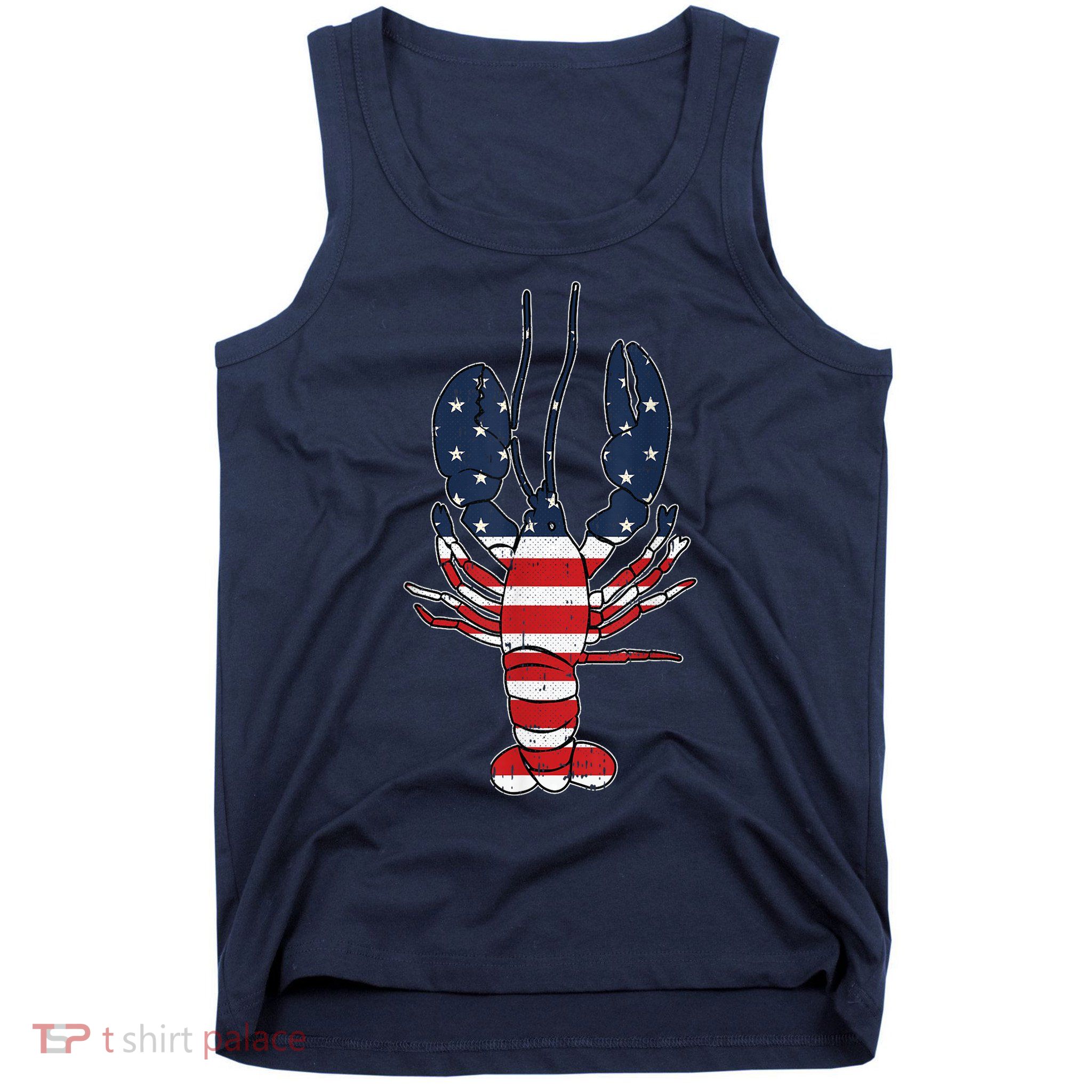 Lobster 4th Of July American Flag Sea Ocean Lover Patriotic Tank Top