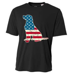 Labrador 4th Of July Dog Lover Gifts American Flag Cooling Performance Crew T-Shirt