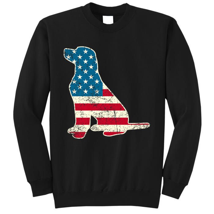 Labrador 4th Of July Dog Lover Gifts American Flag Sweatshirt