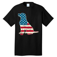 Labrador 4th Of July Dog Lover Gifts American Flag Tall T-Shirt