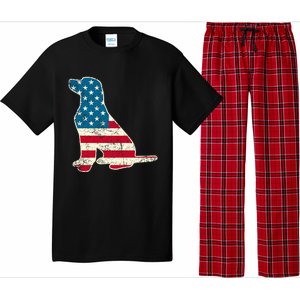 Labrador 4th Of July Dog Lover Gifts American Flag Pajama Set