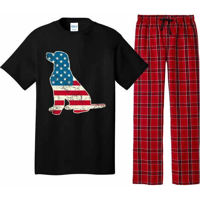 Labrador 4th Of July Dog Lover Gifts American Flag Pajama Set