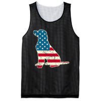 Labrador 4th Of July Dog Lover Gifts American Flag Mesh Reversible Basketball Jersey Tank