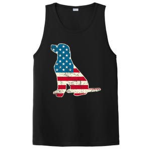 Labrador 4th Of July Dog Lover Gifts American Flag PosiCharge Competitor Tank