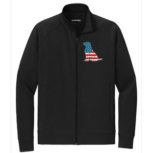 Labrador 4th Of July Dog Lover Gifts American Flag Stretch Full-Zip Cadet Jacket