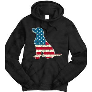 Labrador 4th Of July Dog Lover Gifts American Flag Tie Dye Hoodie