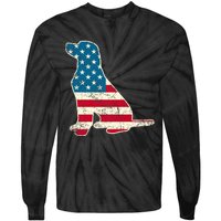 Labrador 4th Of July Dog Lover Gifts American Flag Tie-Dye Long Sleeve Shirt